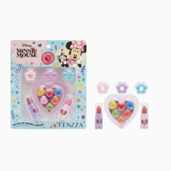 Paleta de Batom e Brilho Maquiagem Infantil Minnie Mouse Fenzza